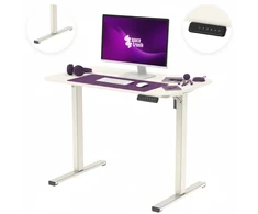 Elektrinis reguliuojamo aukščio stalas „Spacetronik Moris 125II“, 100x60 cm, baltas