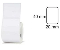 Niimbot etiketės R 40x20mm 320vnt baltos, skirtos B21, B21S, B3, B1S