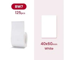 Etiketės B serija Niimbot 40x60 mm 125 vnt. baltos