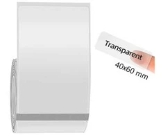 Etiketės serija B Niimbot 40x60 mm 125 vnt. permatomos