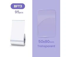 Etiketės B serija Niimbot 50x80 mm 95 vnt. permatomos