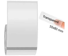Etiketės B serija Niimbot 50x80 mm 95 vnt. permatomos