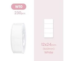 Etiketės D serijos Niimbot 12x24 mm 230 vnt. baltos