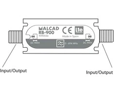 Filtras LTE 5G ekranuotas ALCAD RB-900 C48 0-694 MHz
