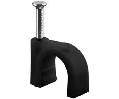 Flop uchwyt kabla apvalus JUODA Goobay 100x 16mm