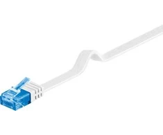 Goobay CAT 6A UTP FLAT Patchcord LAN kabelis, baltas, 5m