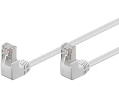 Goobay Gobay Kabelis LAN Patchcord CAT 5E F/UTP 2x90 Baltas 1m