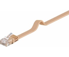Goobay Kabelis LAN Patchcord CAT 6 U/UTP FLAT rūda 2m