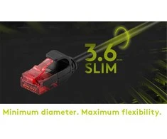 Goobay Kabelis LAN Patchcord CAT 6 U/UTP Slim pilka 0,25m
