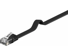 Goobay Kabelis LAN Patchcord CAT 6 U/UTP FLAT juoda 1,5m