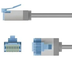 Goobay CAT 6A EXTRA FLEX Patchcord LAN kabelis, pilkas 5m