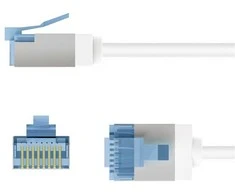 Goobay Gogobay 74326 Ultra-Flexible CAT 6A Komutacinis kabelis, Slim, U/FTP, 0,15 m, Baltas | Apskritu