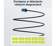 Goobay Itin lankstus CAT 6A pataisinis kabelis, plonas, U/FTP, baltas - Laido ilgis 5 m