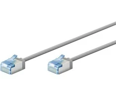 Goobay itin lankstus CAT 6A pataisinis kabelis, plonas, U/FTP, pilkas - Kabelio ilgis 3 m