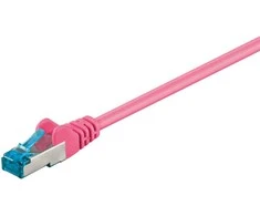 Goobay CAT 6A S/FTP LAN Patchcord laidas, rožinis, 10m