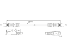 Goobay Kabelis LAN Patchcord CAT 6A S/FTP mėlyna 10m