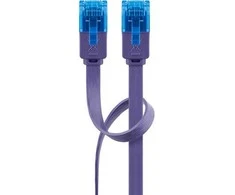 Goobay Kabelis LAN Patchcord CAT 6A UTP PŁASKI violetinė 1m