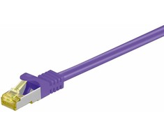 Wentronic Goobay RJ45 pataisomasis kabelis, CAT 6A S/FTP (PiMF), 500 MHz su CAT 7 neapdorotais kabeliais, violetinė – laido ilgis 20 m