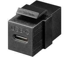 Goobay Keystone jungtis, USB-C laido ilgintuvas, juodas