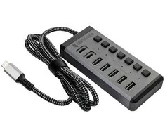 7xUSB šakotuvas su Spacetronik jungikliais SPU-M18