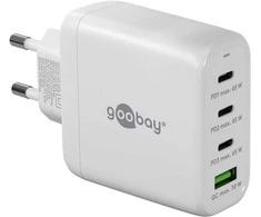 Įkroviklis jungiama į tinklą 3x USB-C USB 68W Goobay BALTA