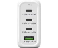 Įkroviklis jungiama į tinklą 3x USB-C USB 68W Goobay BALTA