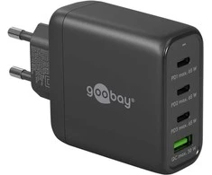 Įkroviklis jungiama į tinklą 3x USB-C USB 68W Goobay Juoda