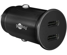 Įkroviklis automobilis 2x USB-C PD 3A 30W Goobay