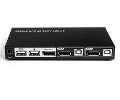 Jungiklis KVM USB + DP 2/1 Spacetronik SPD-KVM02