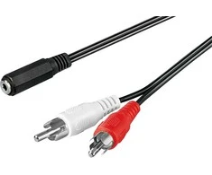Garso kabelis gn. jack 3.5mm - 2x RCA Goobay 1.4m