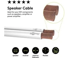 Goobay garsiakalbio laidas 2x1.5mm CU varinis 25m balta