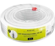 Wentronic Viela Goobay 120 dB Kvadratinis antenos bendraašis kabelis, 4x patikra, CCS, 20 m