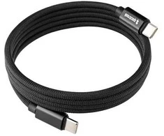 USB-C Spacetronik magnetinis laidas 1,2 m, juodas