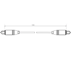 Kabelis Goobay Toslink - Toslink 3m sidabrinė (50570)