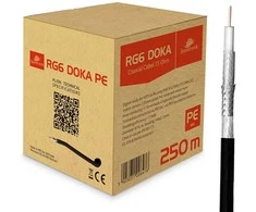 Viela Spacetronik RG6 Antenos kabelis Spacetronik DOKA PE 4K Trishield 250