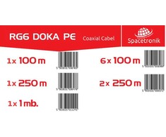 Kabelis RG6 Spacetronik DOKA PE 4K Trishield 1mb
