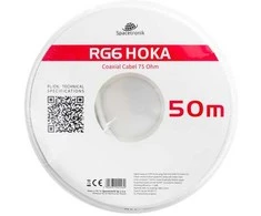 Kabelis RG6 Spacetronik HOKA 102 CU Dualshield 50m