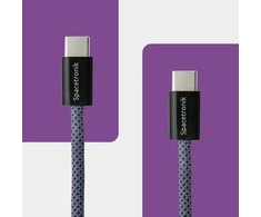 Kabelis USB-C PD100/240W Spacetronik 2m tamsiai mėlyna