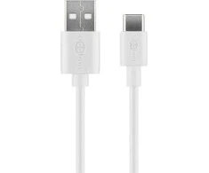 USB kabelis Goobay USB-C - USB-C 2 m Balta (59130)