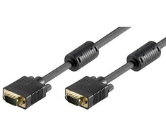 Wentronic VGA kabelis Goobay M/M Gold juodas - 7m