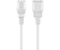 IEC C13 - C14 maitinimo kabelis Goobay balta 1m
