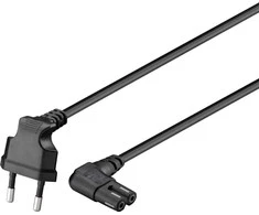 Maitinimo kabelis aštuoni C7 Goobay 2x90 juoda 1m