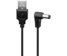 USB maitinimo laidas - DC kištukas 5,5x2,1 Goobay 0,5m