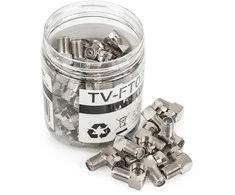 Kampinis F kištukas Spacetronik TV-FT0390 Dėžutė 50 vnt