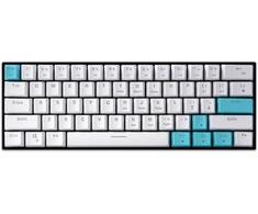 Klaviatūra mechaninė Delux KM36 RGB balta ir mėlyna