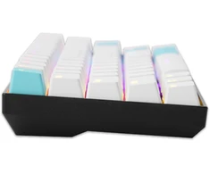 Klaviatūra mechaninė Delux KM36 RGB balta ir mėlyna