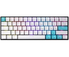Klaviatūra mechaninė Delux KM36 RGB balta ir mėlyna