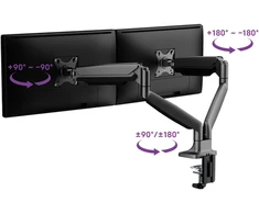 „Spacetronik SPA-S120B SPAS120“ 2 monitorių laikiklis