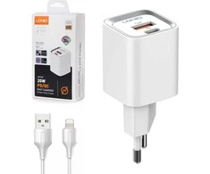 Ldnio USB įkroviklis 20 W PD QC3.0 USB-A „Lightning“ laidas