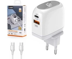 Ldnio USB įkroviklis 30 W LED skydelis USB-C laidas USB-C